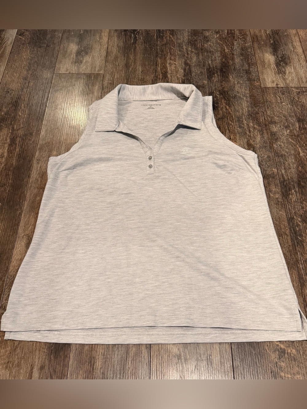 Travis Mathew Light Gray Sleeveless Polo Tank